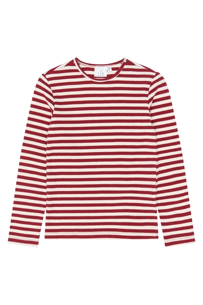The New Bluse Moore Rib - Rio Red Striped